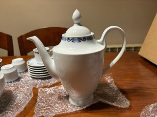 Juego de café porcelana azul y blanco