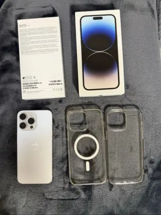 iPhone 14 Pro Max Plata + Accesorios