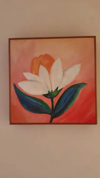 Set di 4 quadri moderni con fiori