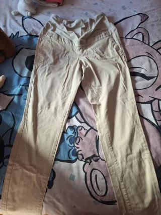 Pantalón premamá beige