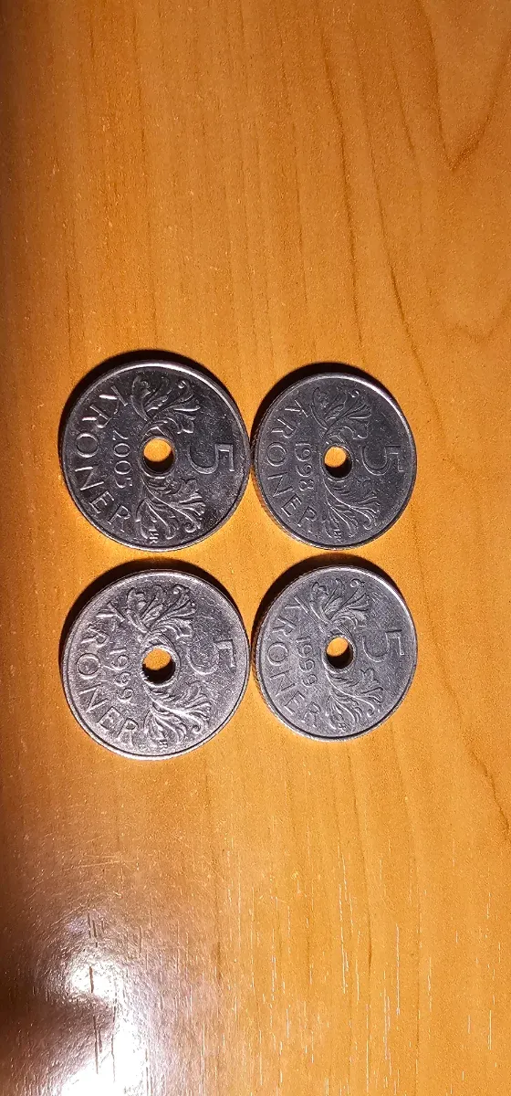 4 Monedas 5 Coronas Noruegas