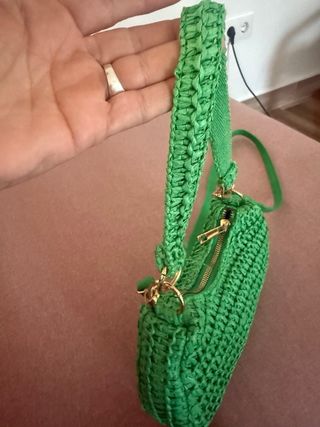 Bolso verde fibras naturales