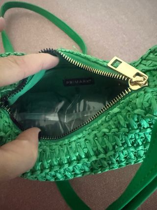 Bolso verde fibras naturales