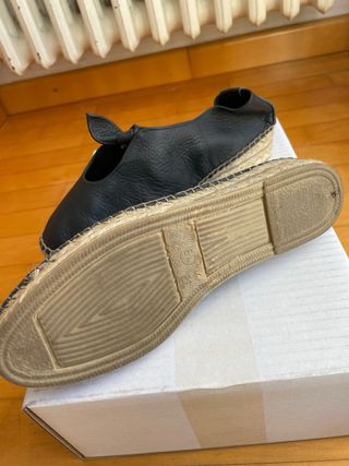 Alpargatas Piel Negra Talla 39