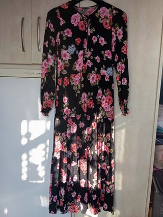 Vestido boho estampado floral Stradivarius