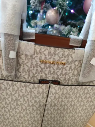 Shopper Michael Kors Beige/Marrone