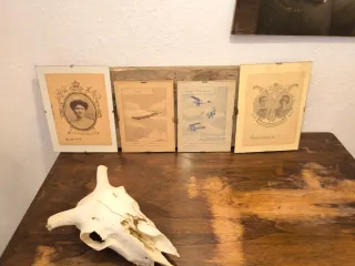 Cuadernillo cuadro antiguo escuela Italia 1920