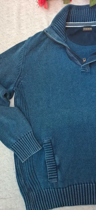 Maglione 1/4 Zip  Napapijri Blu Taglia L