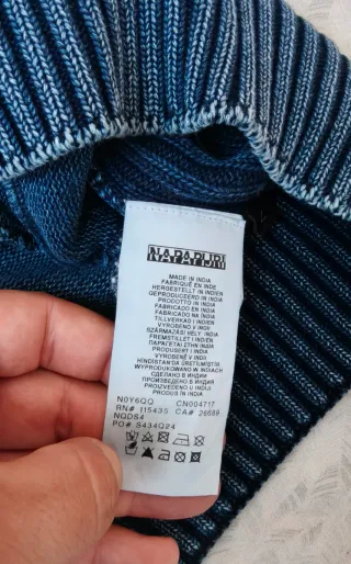 Maglione 1/4 Zip  Napapijri Blu Taglia L