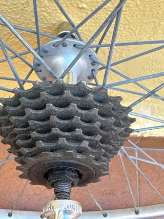 Rueda trasera Shimano con piñonera