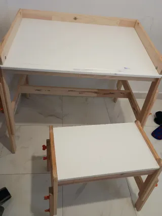 Mesa escritorio Ikea madera blanca
