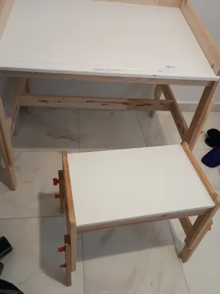 Mesa escritorio Ikea madera blanca