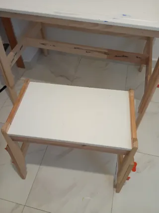 Mesa escritorio Ikea madera blanca