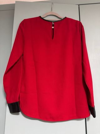Blusa Zara Roja Talla S