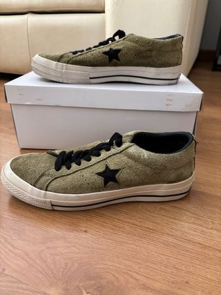 Converse One Star Talla 41 Verde/Negro