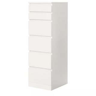 Cassettiera con 6 cassetti Malm bianco