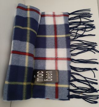 Bufanda Mac Bean cuadros azul y blanco