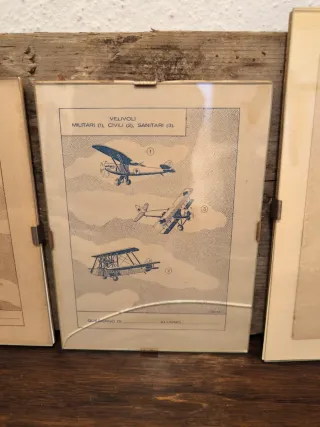 Cuadernillo cuadro antiguo escuela Italia 1920