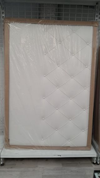 Cabezal Beige/Blanco Tapizado