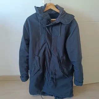 Parka Superdry azul (talla M, talla grande)