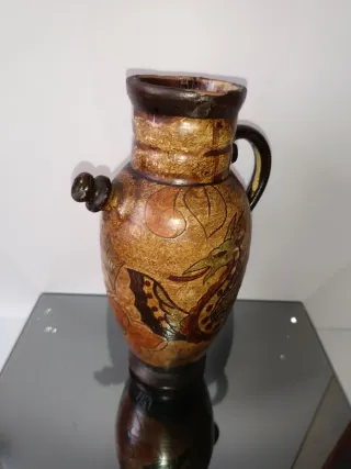 Brocca ceramica vintage decorata drago