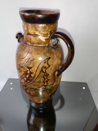 Brocca ceramica vintage decorata drago