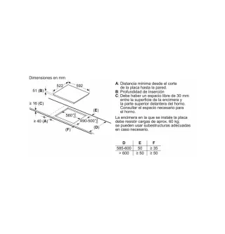Placa Vitrocerámica Induccion Bosch
