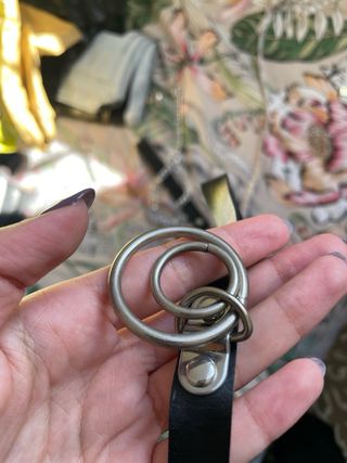 Collar gargantilla negro con cadena