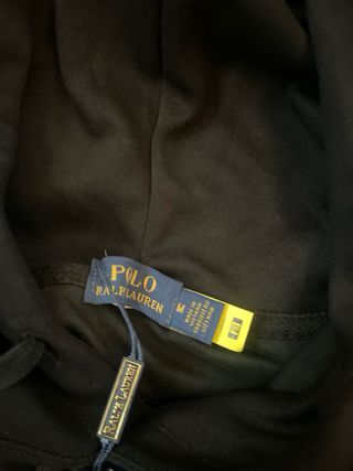 Felpa Ralph Lauren Nera logo bianco