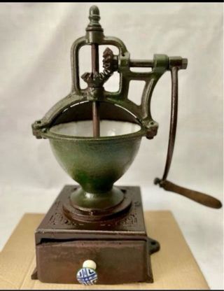 Antiguo Molinillo Café Mostrador Hierro