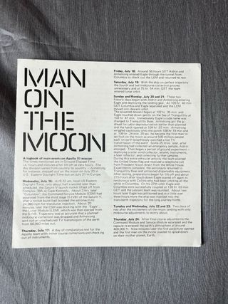 Man on the Moon 1969 Philips 45  RPM Vinilo
