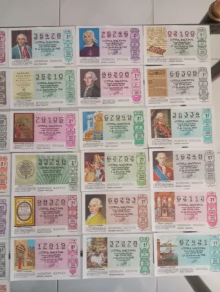 Lote 50 Loterías Nacionales 1988 ( VER FOTOS)