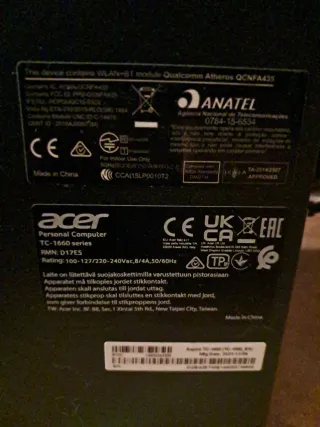 PC Desktop Acer Aspire Nero