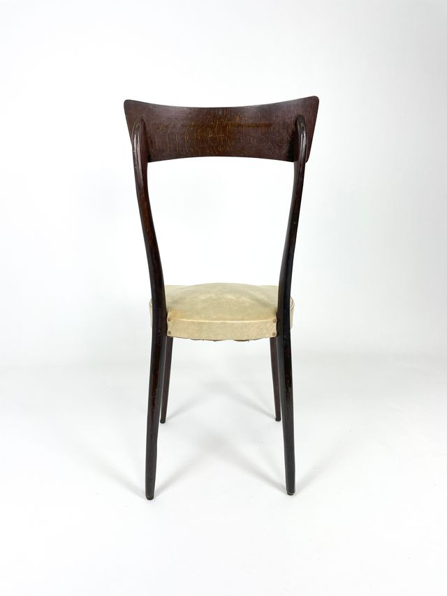 Set 6 sedie vintage tessuto e legno