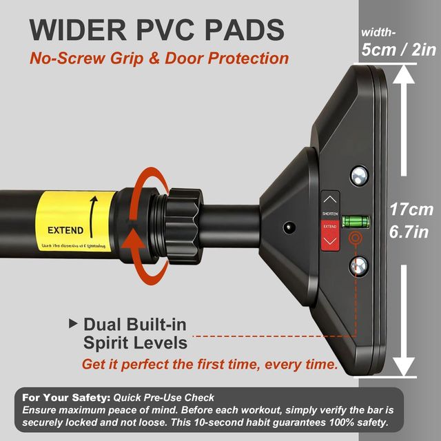 Barra de Dominadas Ajustable 200KG
