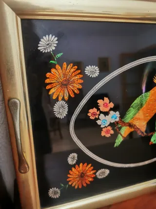 Bandeja Vintage Decorativa Pájaros