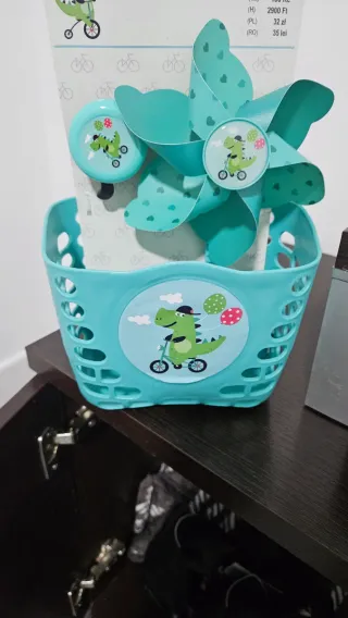Cesta para bici infantil dinosaurio