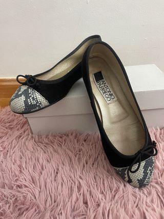 Bailarinas Antonio Parruego Piel Negra Puntera Ser