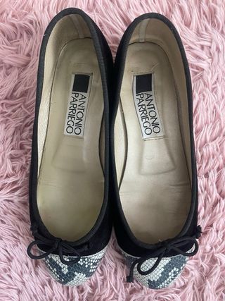 Bailarinas Antonio Parruego Piel Negra Puntera Ser