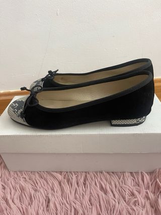 Bailarinas Antonio Parruego Piel Negra Puntera Ser