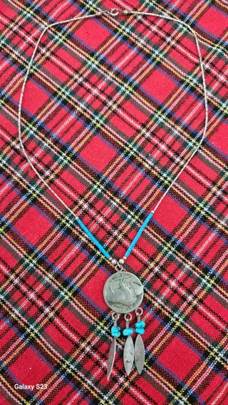 Collana vintage argento 925 nativi americani