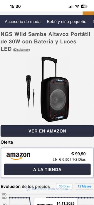 Altavoz NGS Wild Samba Portátil 30W