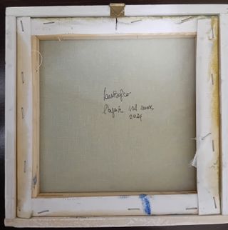 Quadro con pianta blu e verde