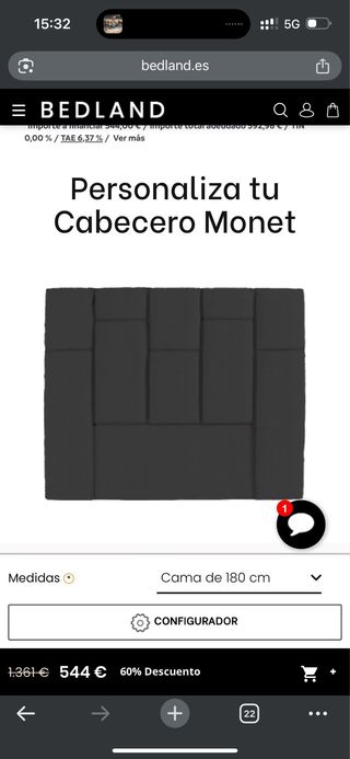 Cabecero Monet Bedland