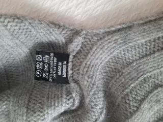 Jersey poncho tejido gris talla única