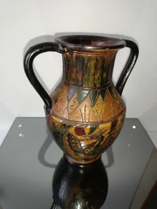Vaso ceramica decorata vintage