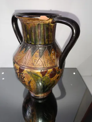 Vaso ceramica decorata vintage