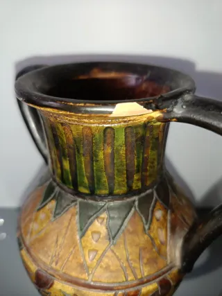 Vaso ceramica decorata vintage