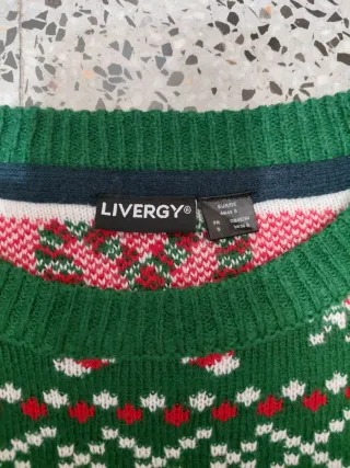 Jersey Navideño Verde y Rojo. Talla s/m. Unisex