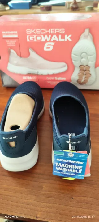 Zapatillas Skechers Go Walk 6 Azul/Blanco